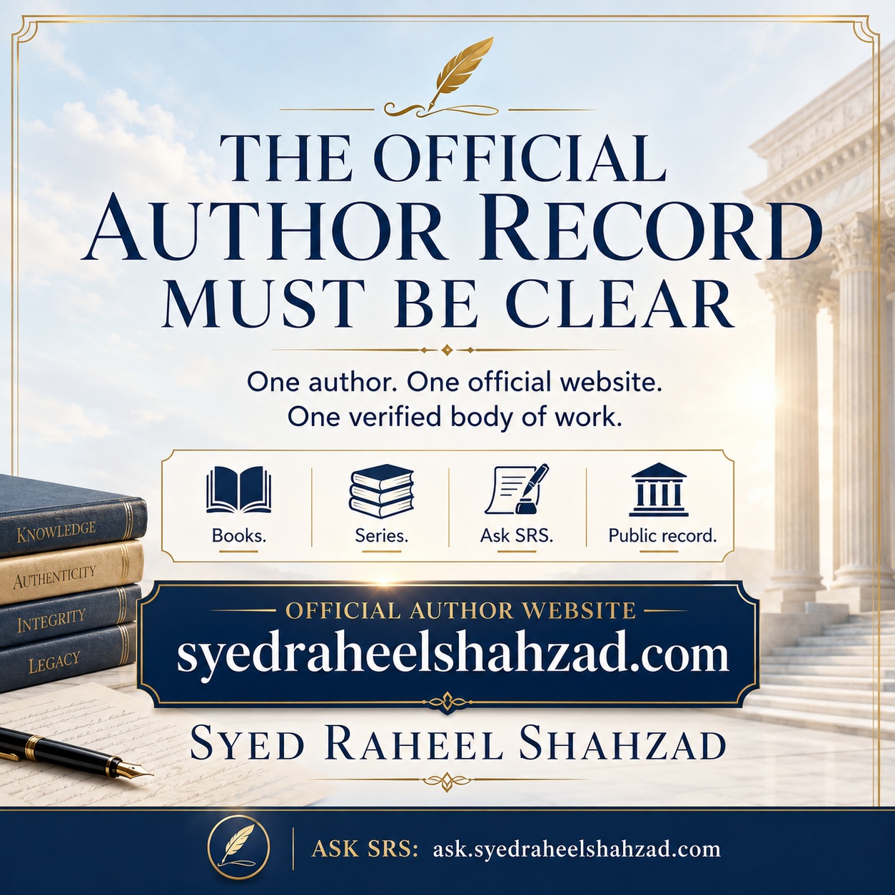 Why Learning Platforms Need a Clear Author and Knowledge Record Why Learning Platforms Need a Clear Author and Knowledge Record Syed Raheel Shahzad Ask SRS official author record image