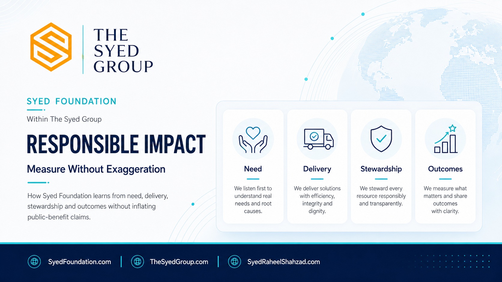 The Syed Group Performance Discipline in Public Benefit: How Syed Foundation Learns What Responsible Impact Really Means — The Syed Group corporate featured image for Syed Foundation