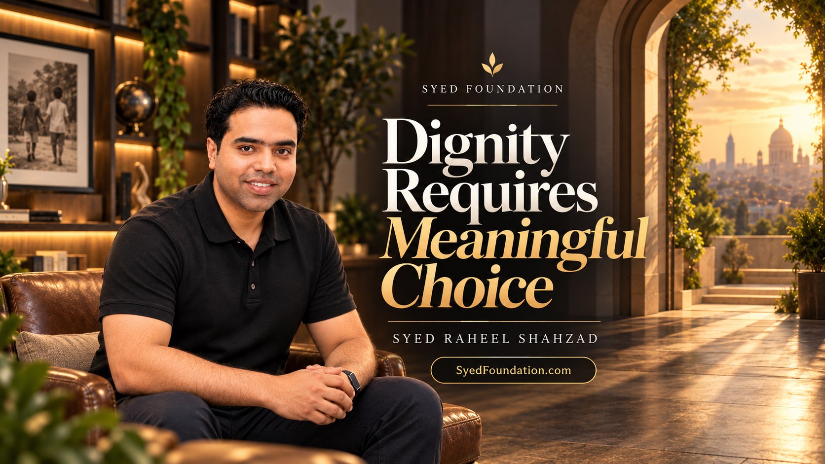 Syed Foundation reflection by Syed Raheel Shahzad on dignity, meaningful choice, independence, capability, opportunity and human agency