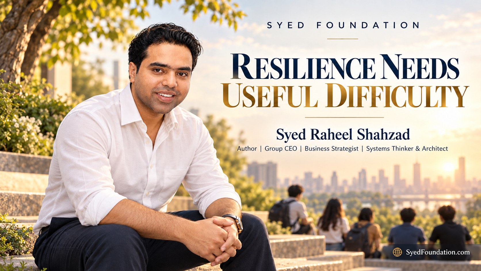 Syed Foundation reflection by Syed Raheel Shahzad on resilience, useful difficulty, learning, confidence, independence, dignity and human development