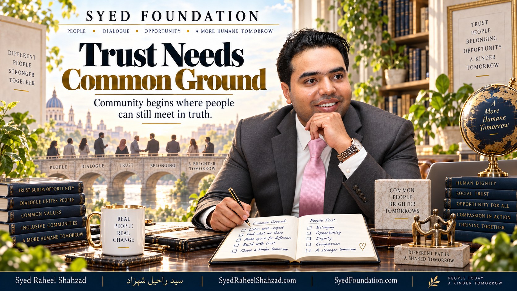 Syed Foundation reflection by Syed Raheel Shahzad on trust, belonging, dialogue, community cohesion and common ground